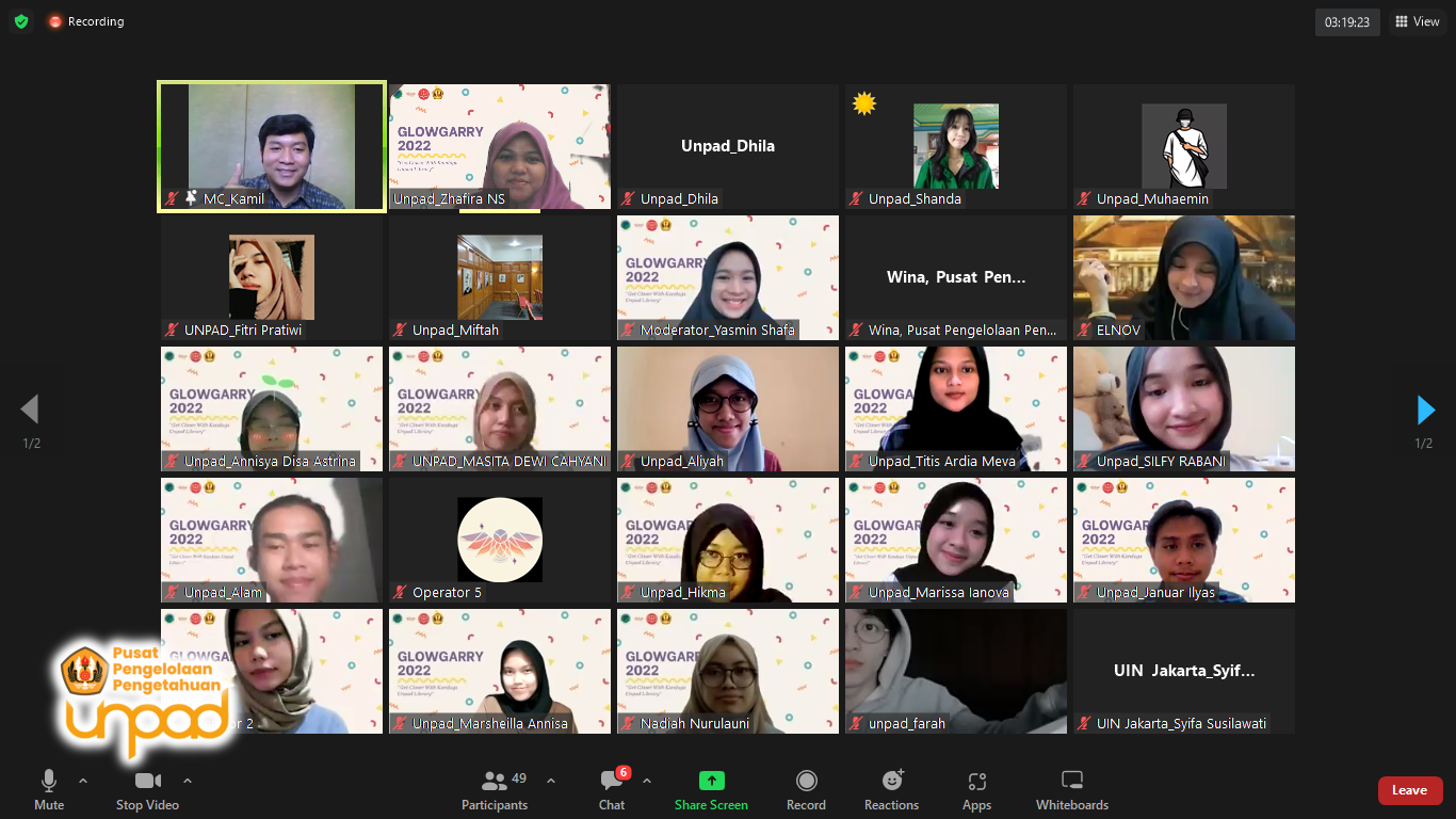 Glow Garry: "Get Closer With Kandaga Unpad: Virtual Tour & Talk Show About Kandaga Unpad Library
