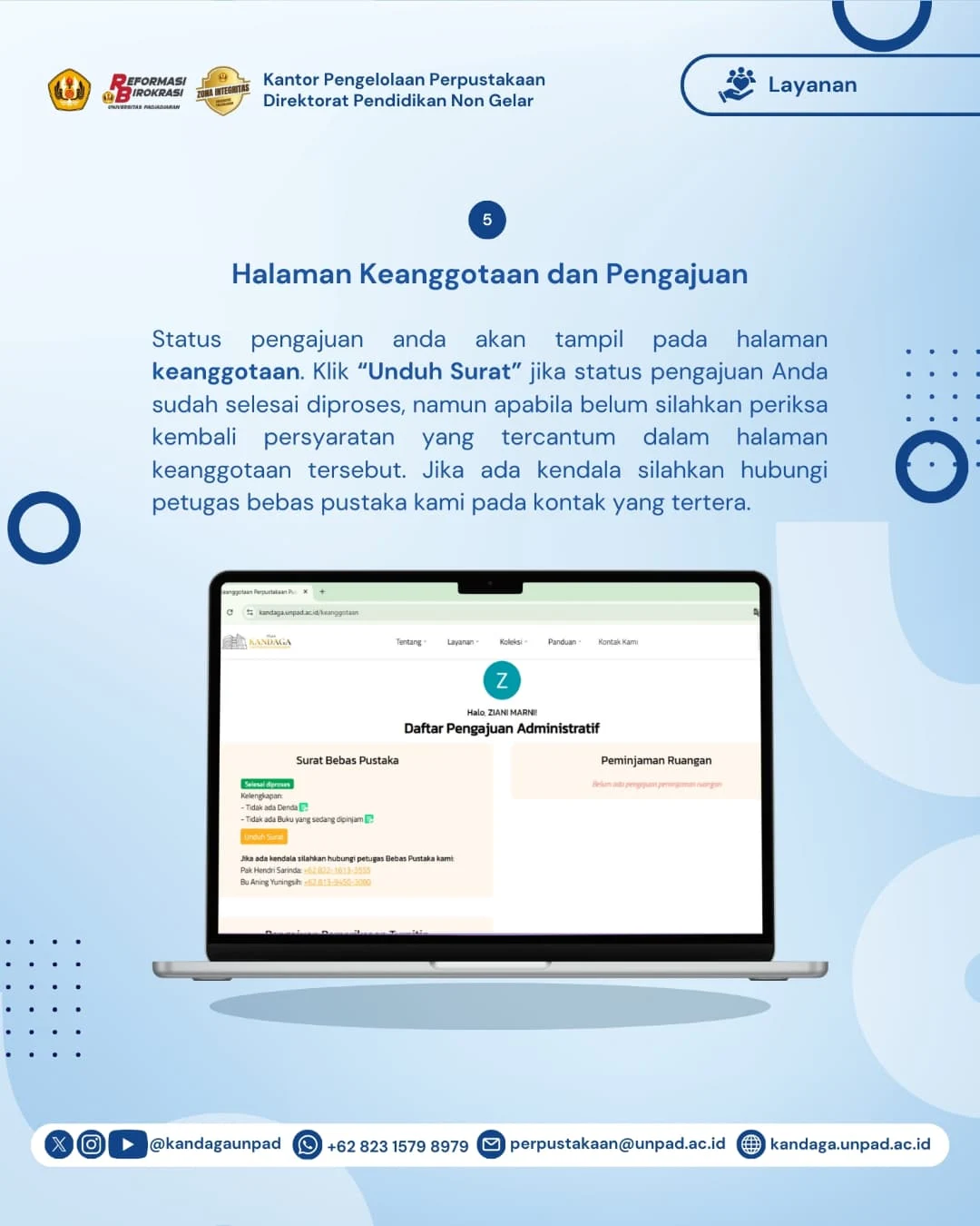 Layanan Surat Bebas Pustaka Perpustakaan Pusat secara Online - 5