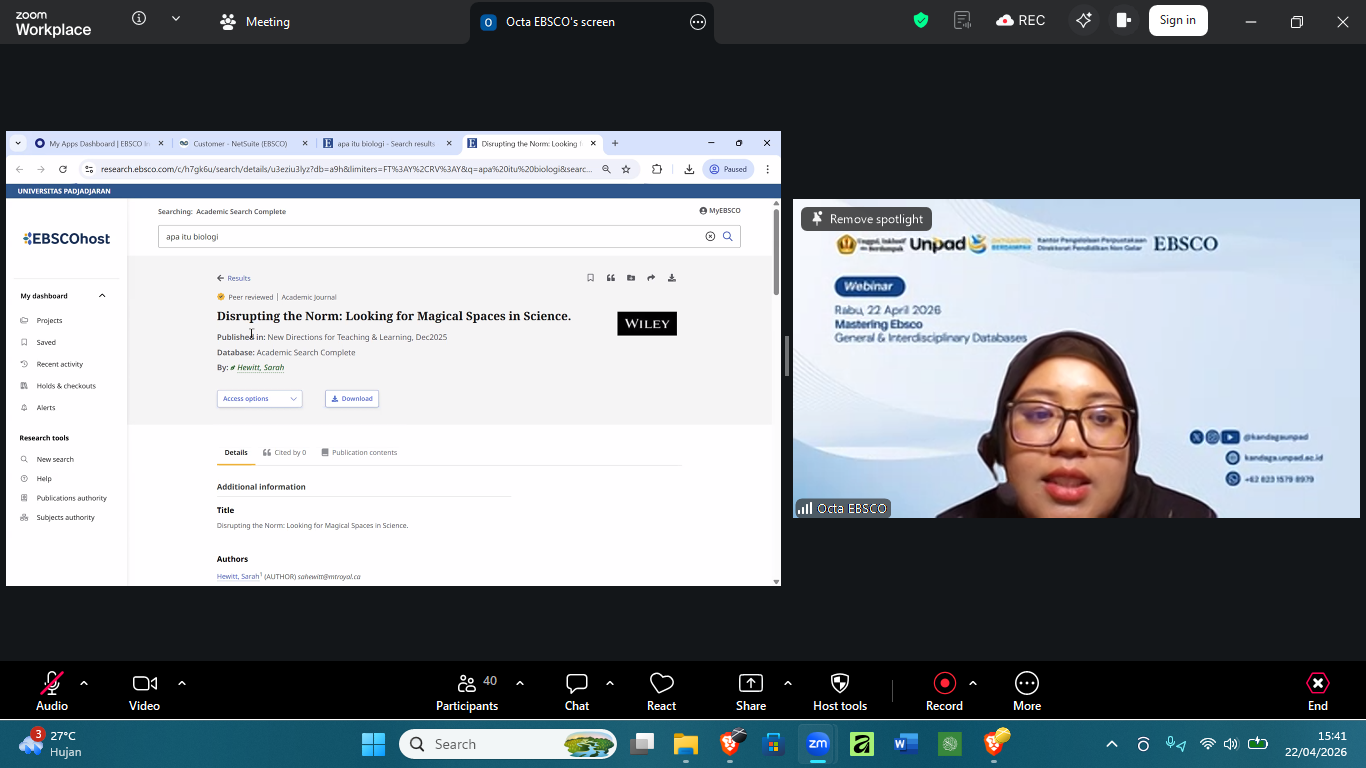 Webinar Mastering EBSCO : General & Interdisciplinary Databases
