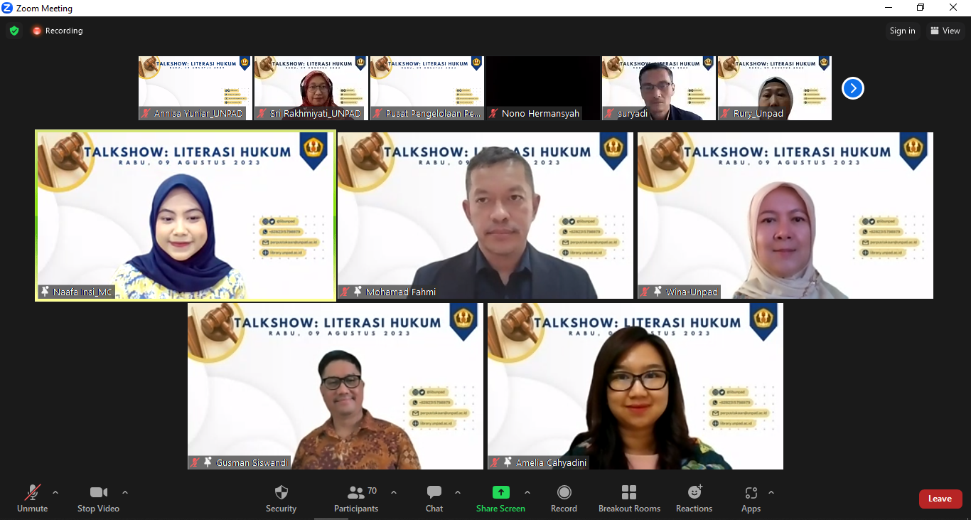 Bulan Literasi #2: Talk Show Literasi Hukum 