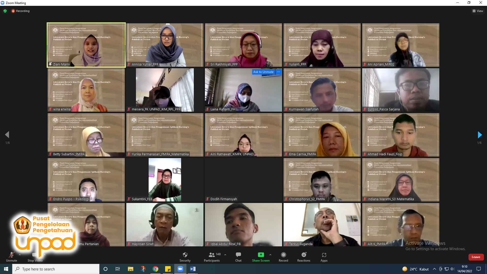 Webinar Serial Literasi Informasi: "Literature Review dan Penggunaan Aplikasi Harzing's Publish or Perish"