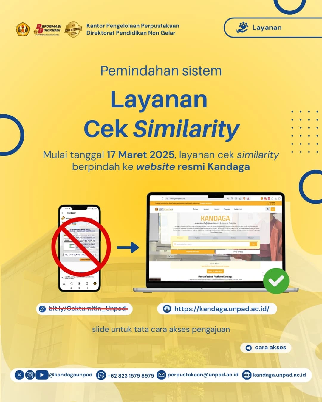 Layanan Cek Similarity menggunakan Turnitin