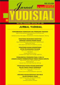 Jurnal Yudiasial Vol. 11, No. 3 Desember 2018 : Kesetaraan Dalam Perjanjian Kerja Dan Ambiguitas Pertimbangan Hukum Mahkamah Konstitusi