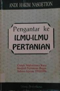 Pengantar ke ilmu-ilmu pertanian.