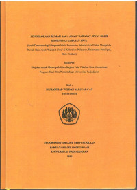 Pengelolaan Rumah Baca Anak “Sahabat Jiwa” oleh Komunitas Sahabat Jiwa : Studi Fenomenologi Mengenai Motif Komunitas Sahabat Jiwa Dalam Mengelola Rumah Baca Anak “Sahabat Jiwa” di Kelurahan Pulasaren, Kecamatan Pekalipan, Kota Cirebon