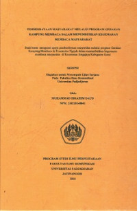 Pemberdayaan Masyarakat Melalui Program Gerakan Kampung Membaca Dalam Menumbuhkan Kegemaran Membaca Masyarakat : Studi Kasus Mengenai Upaya Pemberdayaan Masyarakat melalui Program Gerakan Kampung Membaca di Komunitas Ngejah Dalam Menumbuhkan Kegemaran Membaca Masyarakat di Kecamatan Singajaya Kabupaten Garut