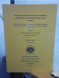 Kepentingan Induk Perusahaan dalam Pengelolaan Agenda dan Konten Pemberitaan di MNC Trijaya Bandung