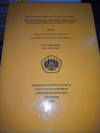 Sosialisasi Sertifikasi Makanan Halal Jawa Barat : Studi Kasus Strategi Komunikasi Lembaga Pengkajian Pangan Obat-obatan Minuman dan Kosmetika Majelis Ulama Indonesia (LPPOM MUI) dalam Sosialisasi Mengenai Sertifikasi Makanan Halal di MUI Jawa Barat