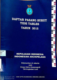 Daftar pasang surut tide tables tahun 2015