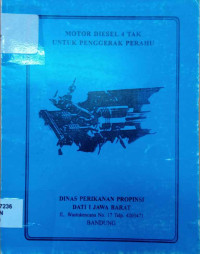 Motor diesel 4 tak untuk penggerak perahu