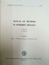 Manual of methods in fisheries biology