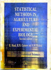 Statistical methods in agriculture and experimental biology