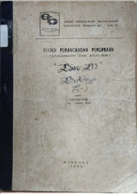 Teknik perancangan percobaan (rancangan dan analisis)