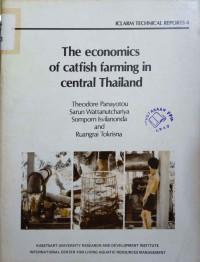 The economics of catfish farming in central Thailand