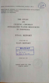 The study on ciujung-cidurian integrated water resources