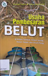 Usaha pembesaran belut  di kolam tambak, kolam Jaring, kolam terpal, dan drum/tong