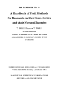 A . Handbook of field methods for research on rice stem-borers and their natural enemies