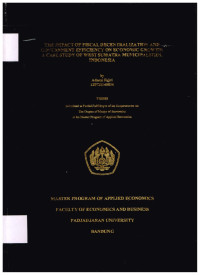 The impact fiscal decentralization and government efficiency on economic growth : A Case study of west Sumatra Municipalities, Indonesia