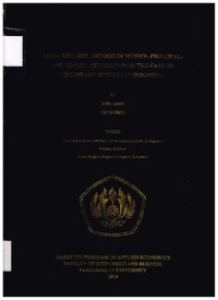 Location, size, gender of school principal, and school performance: the case of secondary schools in Indonesia