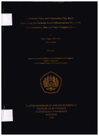 A hedonic price and polycentric city study : identifying the suitable road infrastructure project in Java, Sumatra, Bali and Nusa Tenggara Barat