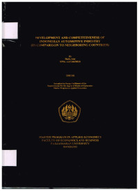 Development and competitiveness of Indonesian automotive industry (In Comparison to neighboring Countries)