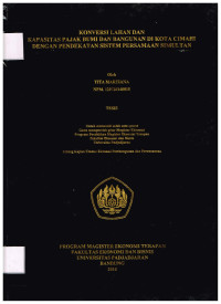 Konversi lahan dan kapasitas pajak bumi dan bangunan di Kota Cimahi dengan pendekatan sistem persamaan simultan