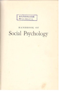 Handbook of Social Psychology