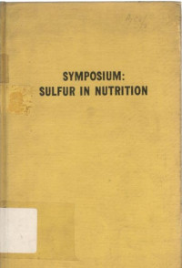 Symposium: Sulfur in Nutrition