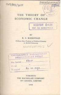 The Theory Of Economic Change