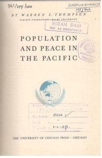 Population and Peace in the pacific