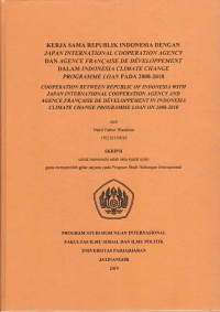 Kerja sama Republik Indonesia dengan Japan International Cooperation Agency dan Agence Française De Développement dalam Indonesia Climate Change Programme Loan pada 2008-2010