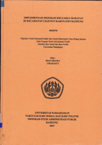 Implementasi Program Keluarga Harapan di Kecamatan Cileunyi Kabupaten Bandung